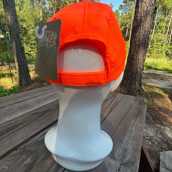 Wildlife Series Orange Adjustable Hunting Cap with Deer Embroidered Dry Duck - Picture 2 of 6